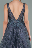 Abendkleid Lang Anthrazit ABU2131