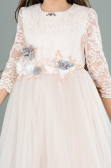 Abendkleid für Kinder Lang Lachs ABU1277