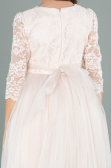 Abendkleid für Kinder Lang Lachs ABU1277