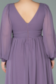 Standesamtkleid Lang Chiffon Lavendel ABU1702