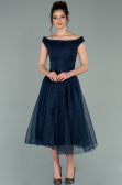 Abschlusskleid Midi Marineblau ABK1316