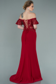 Abendkleid Lang Spitze Weinrot ABU2261