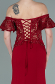 Abendkleid Lang Spitze Weinrot ABU2261