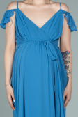 Indigo Abendkleid Für Schwangere Lang ABU756
