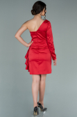 Partykleid Kurz Satin Rot ABK1309