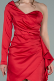 Partykleid Kurz Satin Rot ABK1309
