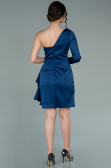 Partykleid Kurz Satin Marineblau ABK1309