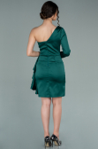 Partykleid Kurz Satin Smaragdgrün ABK1309