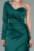 Partykleid Kurz Satin Smaragdgrün ABK1309