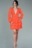 Partykleid Mini Chiffon Orange ABK1366