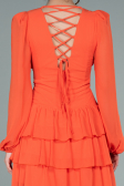 Partykleid Mini Chiffon Orange ABK1366