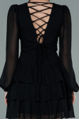 Partykleid Mini Chiffon Schwarz ABK1366