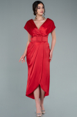 Rot Partykleid Satin Kurz ABK1107