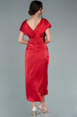 Rot Partykleid Satin Kurz ABK1107