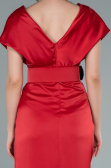 Rot Partykleid Satin Kurz ABK1107