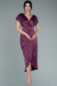 Pflaume Partykleid Satin Kurz ABK1107