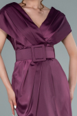 Pflaume Partykleid Satin Kurz ABK1107