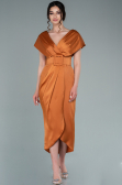 Orange Partykleid Satin Kurz ABK1107