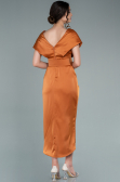 Orange Partykleid Satin Kurz ABK1107