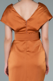 Orange Partykleid Satin Kurz ABK1107