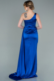 Sächsischblau Abendkleid Satin Lang ABU2028