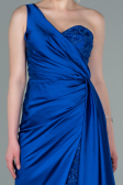 Sächsischblau Abendkleid Satin Lang ABU2028