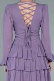 Lavendel Partykleid Chiffon Mini ABK161