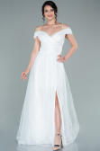 Abendkleid Lang Weiß ABU2336