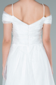 Abendkleid Lang Weiß ABU2336