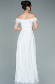 Abendkleid Lang Weiß ABU2351