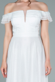 Abendkleid Lang Weiß ABU2351