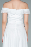 Abendkleid Lang Weiß ABU2351
