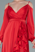 Abendkleid Lang Satin Rot ABU2339