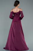 Abendkleid Lang Satin Kirschrot ABU2339