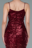 Weinrot Abschlusskleid Schuppig Lang ABU1880