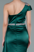 Abendkleid Lang Satin Smaragdgrün ABU2363