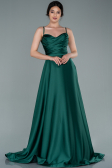 Grün Abendkleid Satin Lang ABU1601