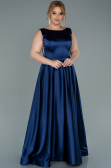 Abschlusskleid Lang Satin Marineblau ABU2350