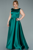 Abschlusskleid Lang Satin Smaragdgrün ABU2350