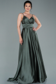 Abschlusskleid Lang Satin Öl Grün ABU2375