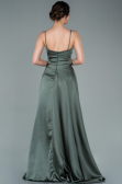 Abschlusskleid Lang Satin Öl Grün ABU2375