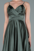 Abschlusskleid Lang Satin Öl Grün ABU2375