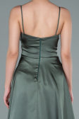 Abschlusskleid Lang Satin Öl Grün ABU2375