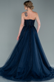Designer Abendkleid Lang Marineblau ABU2378