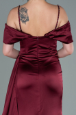 Abendkleid Lang Satin Weinrot ABU2379