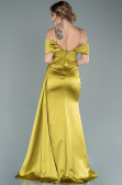 Abendkleid Lang Satin Pistaziengrün ABU2379