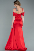 Abendkleid Lang Satin Rot ABU2379