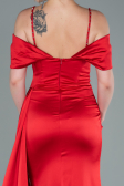 Abendkleid Lang Satin Rot ABU2379