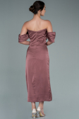 Partykleid Midi Satin Nerzbraun ABK1404
