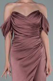 Partykleid Midi Satin Nerzbraun ABK1404